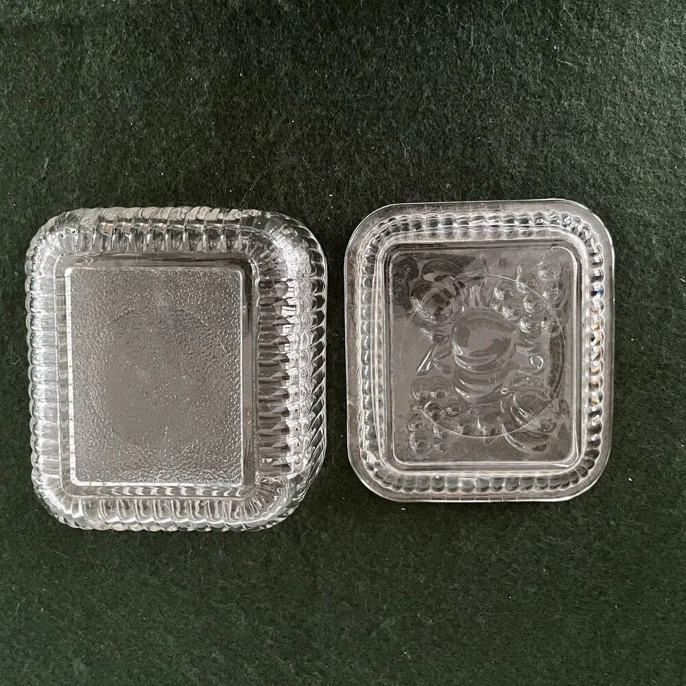 Vintage MCM Clear Glass Refrigerator 5